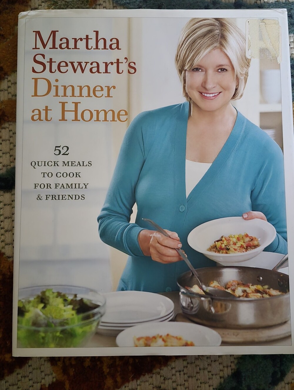 Martha Stewart Dinner at Home Cookbook — Teal & White Cover